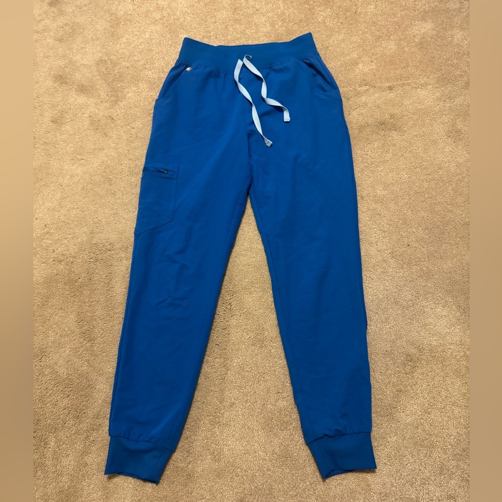 Figs high waisted royal blue Zamora joggers